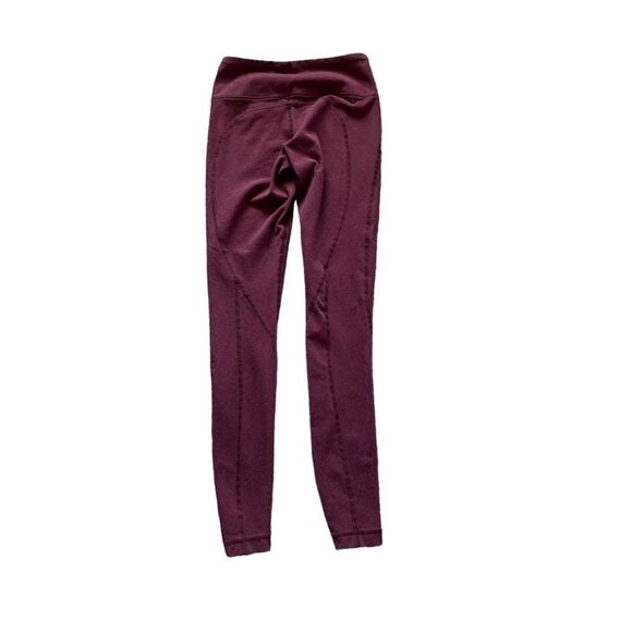 LULULEMON Mini Stripe Legging Maroon Size 6 - Picture 3 of 7